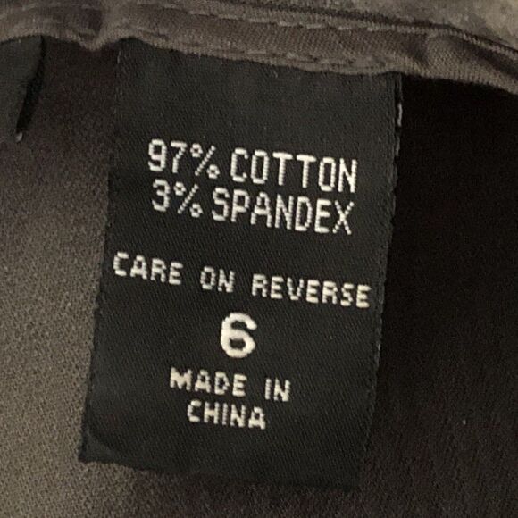 New York Company Gray Military Jacket Womens Sz 6 Y2K Utility Cotton Blazer FLAW - Picture 14 of 15